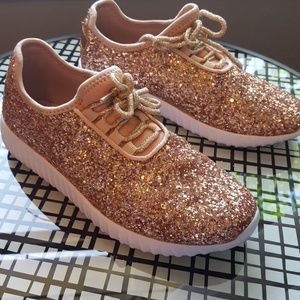Rose Gold Chunky Glitter Sparkly Shoes